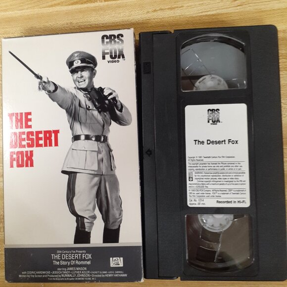 The Desert Fox: The Story Of Rommel (1951) VHS James Mason B&W WW2 Jessica Tandy - Picture 7 of 8